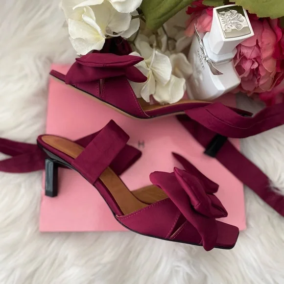 GANNI Bow Wrap Sandals - Picture 4 of 7